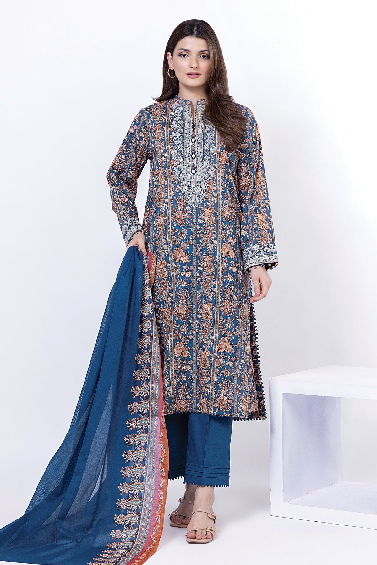 Embroidered | Lawn Fabrics 3 Piece