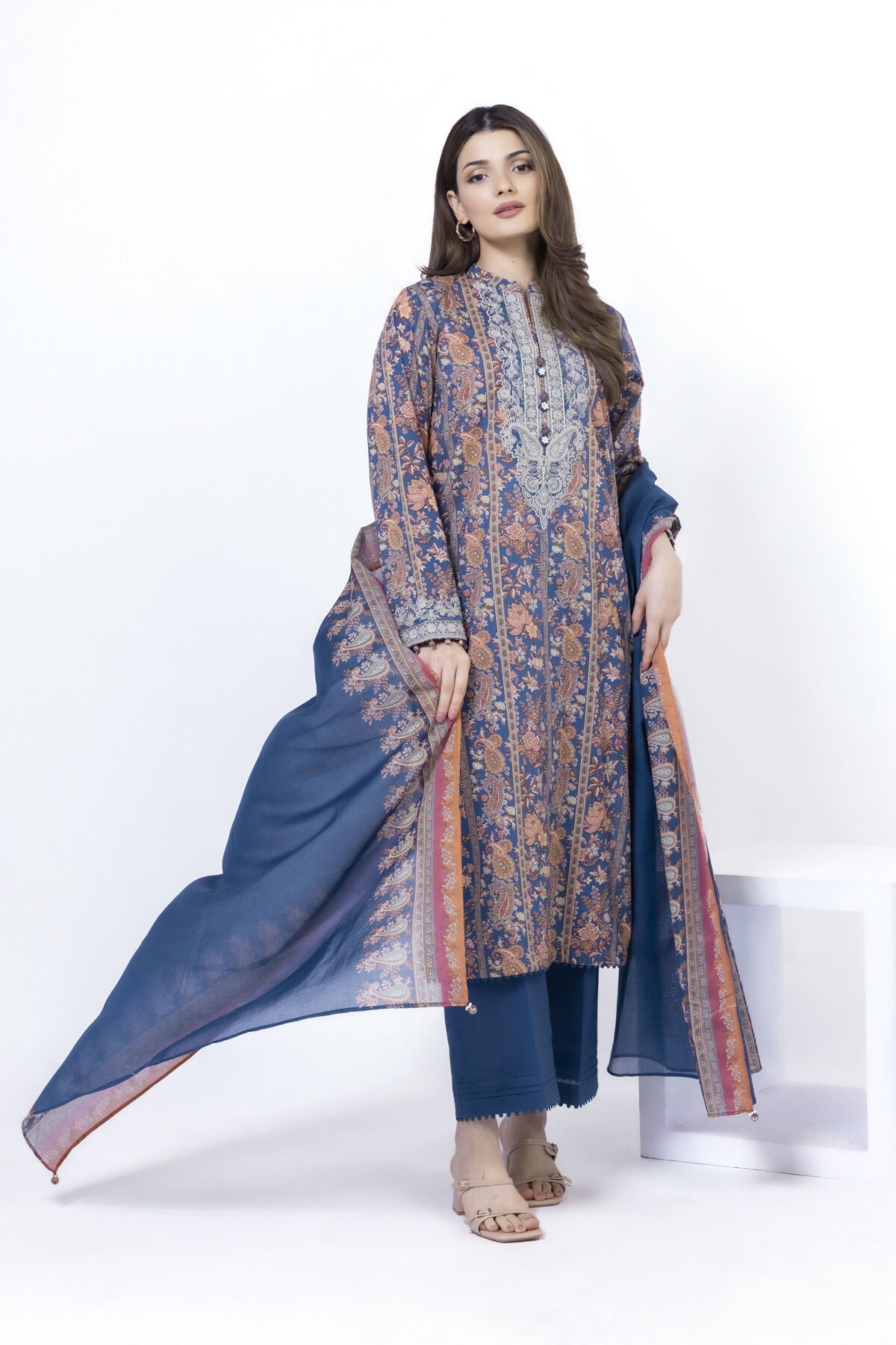 Embroidered | Lawn Fabrics 3 Piece