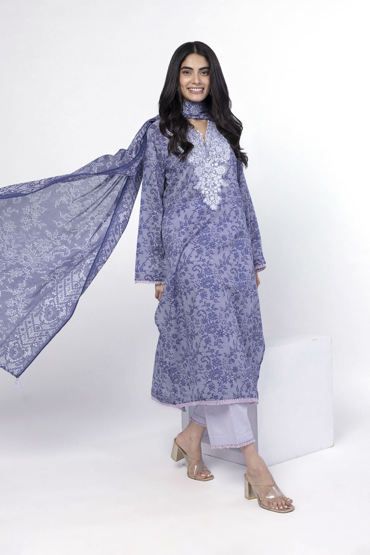 Embroidered | Lawn Fabrics 3 Piece