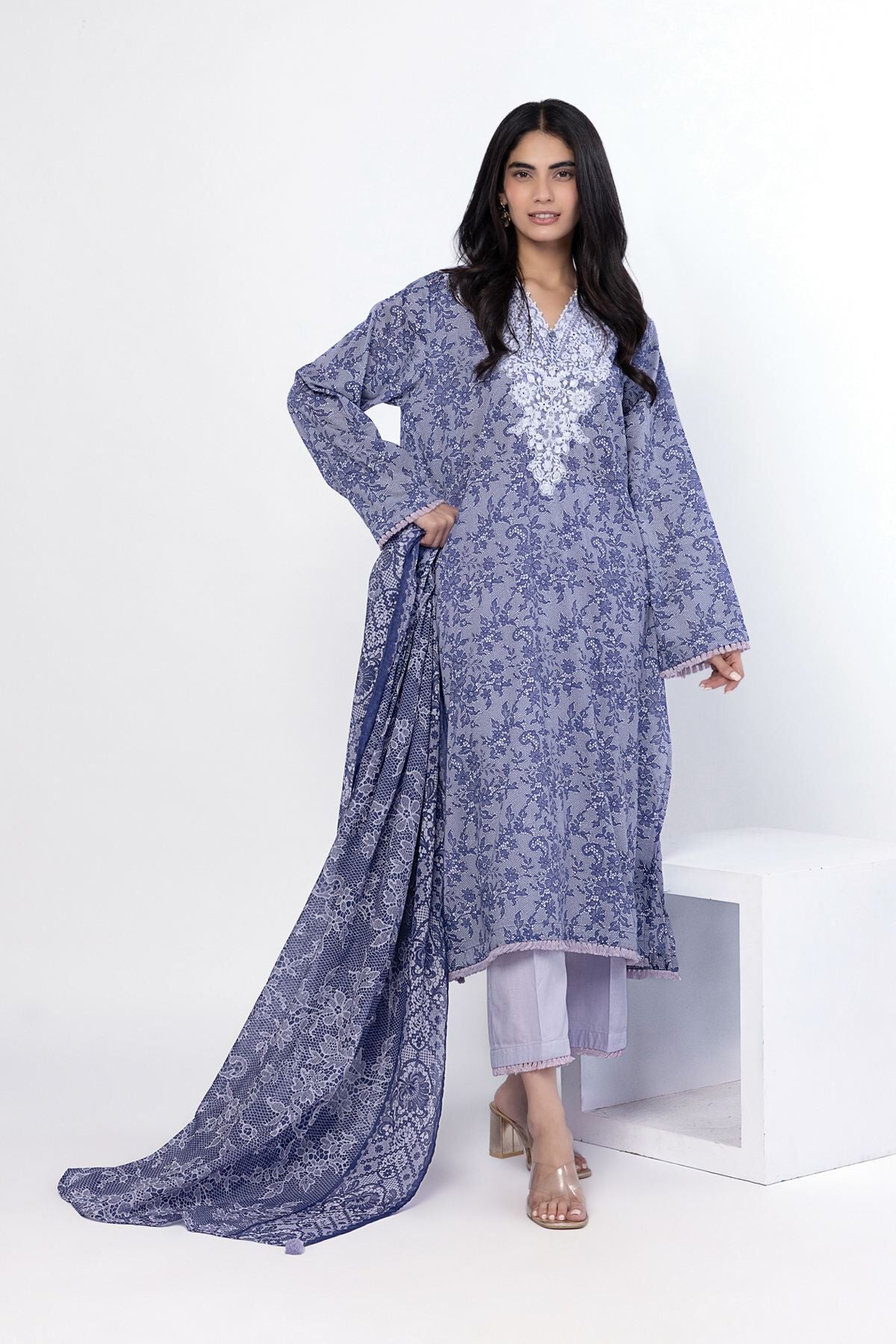 Embroidered | Lawn Fabrics 3 Piece