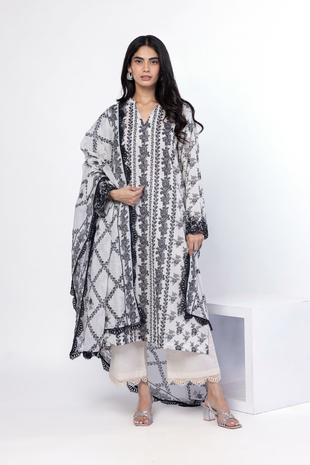 Embroidered | Lawn Fabrics 3 Piece