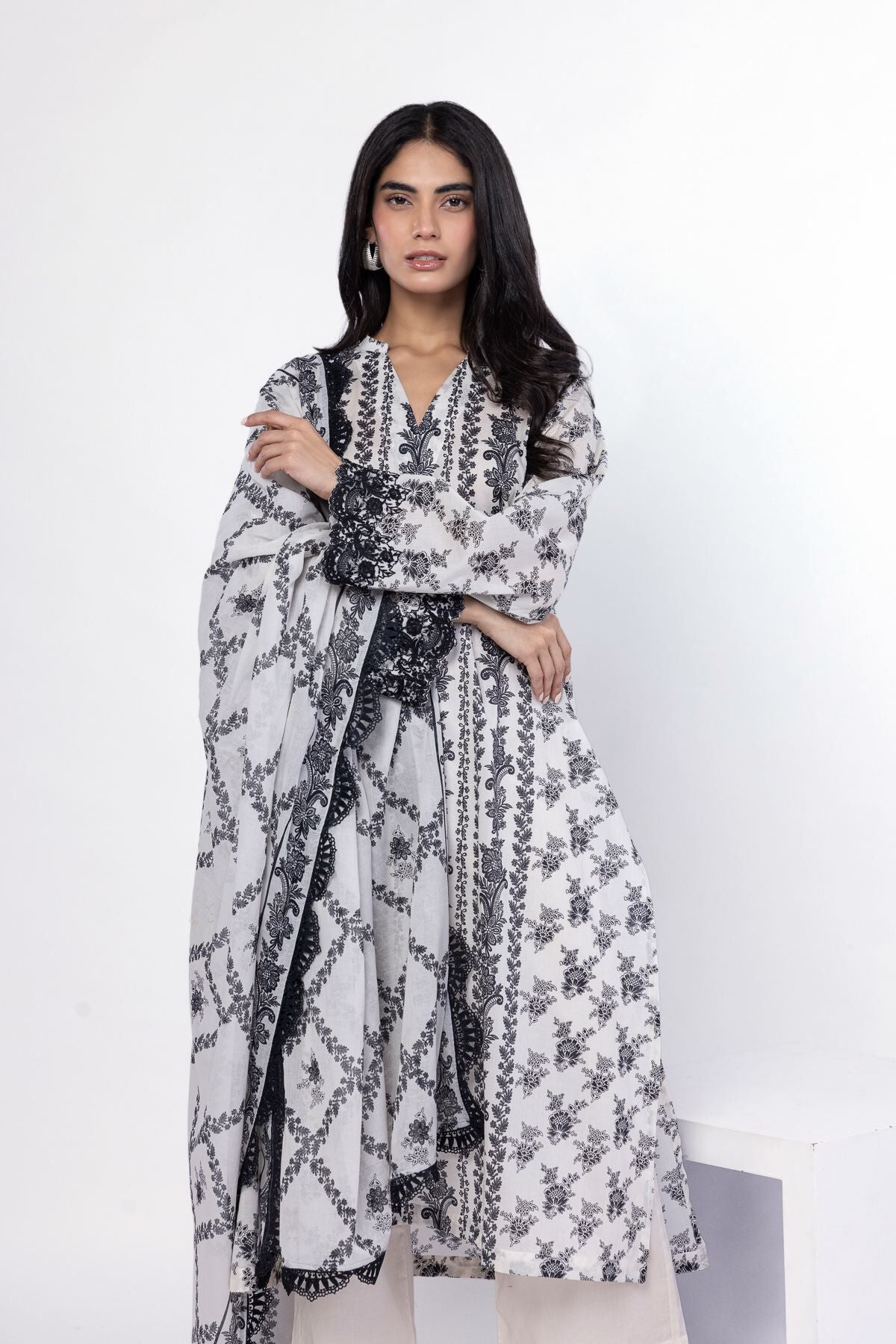 Embroidered | Lawn Fabrics 3 Piece