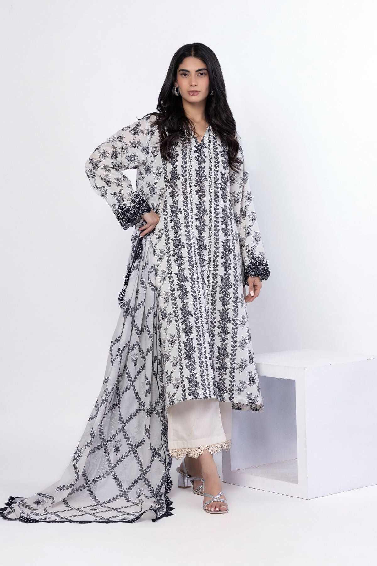 Embroidered | Lawn Fabrics 3 Piece