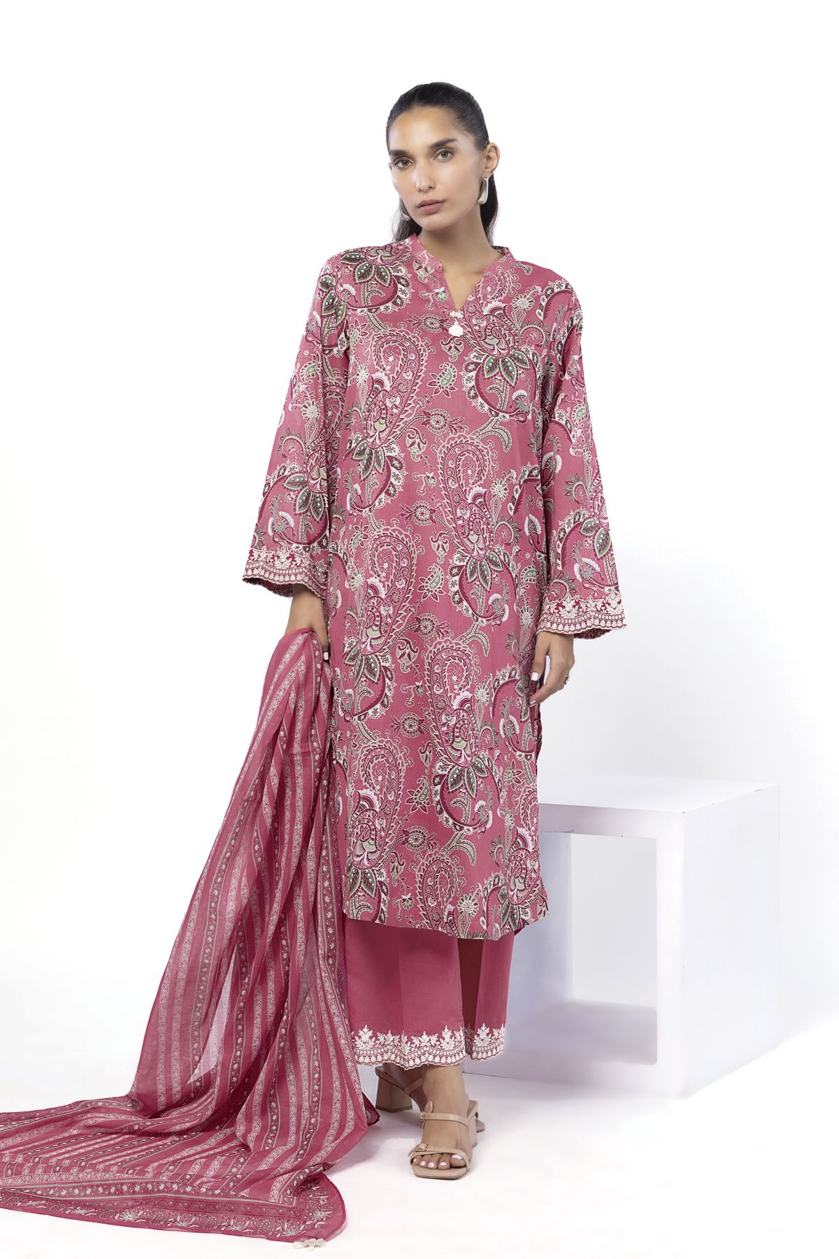 Embroidered | Lawn Fabrics 3 Piece