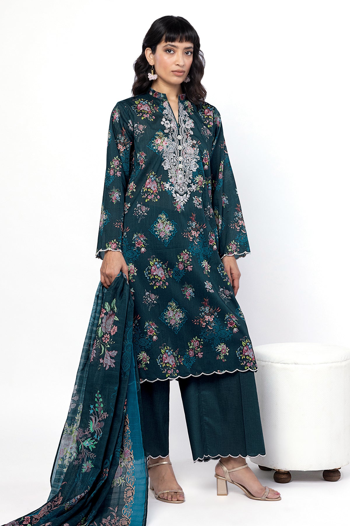 Embroidered | Lawn Fabrics 3 Piece